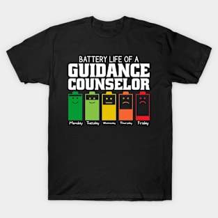 Battery Life Of A Guidance Counselor T-Shirt
